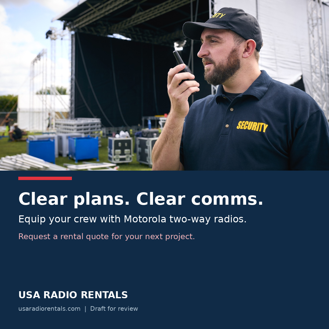 Preview of field crew radio rental social graphic